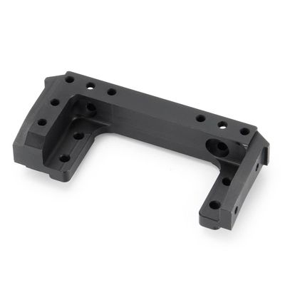 Aluminum Alloy Front Bumper Mount Servo Stand for Axial SCX10 II 90046 90047 Jeep Wrangler 1/10 RC Crawler Car Parts ( Color : Black )