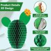 12PCS Cactus Honeycomb Balls Centerpieces for Tables Hanging Pendants Summer Cactus Party Decorations Supplies for Classroom Birthday Baby Shower Fiesta 5 De Mayo Mexican Theme Party Favor view 3