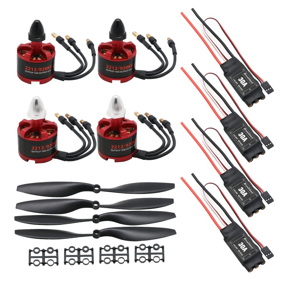 Brushless Motor Kit with 3.5mm Connector 2212 920KV CW 30A Brushless ESC Propeller for F450 F550 S550 F550 Helicopter Quadcopter