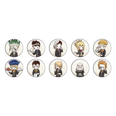 Dr. STONE 08 Graph Art Illustration Tin Badges Box of 10