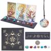 CRASPIRE Tarot Card kit Wooden Tarot Card Stand Holder with Altar Tablecloth 7Pc Chakra Pendant Crystal Gemstone Challenge Coin Divination Tools Tarot Card Accessories view 1