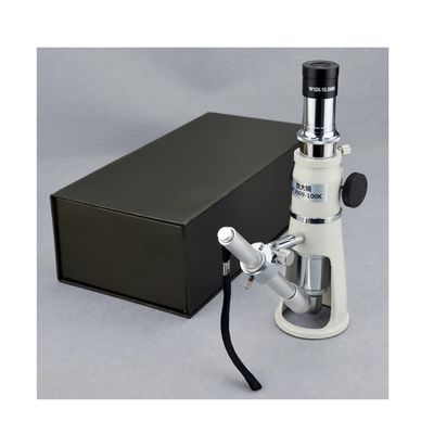 Monocular Jewelery Loupe with Measuring Reticle, 40X/100X Pocket Mini Handheld Jewelry LED Illuminant Microscope Handle Magnifier (Color : 20X)