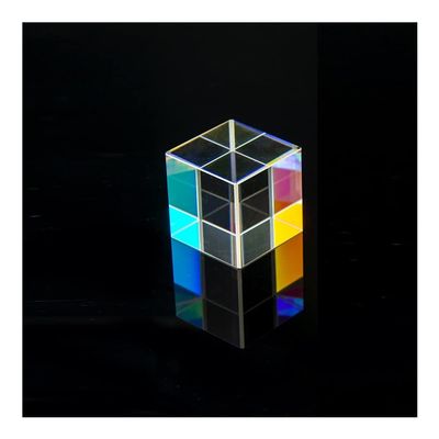 RGB X Cube Prism Cross Dichroic Physics Teaching Polyhedron Small House Decoration Rainbow Lens (Color : 18mm 6-Sided Prism)