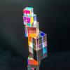 RGB X Cube Prism Cross Dichroic Physics Teaching Polyhedron Small House Decoration Rainbow Lens (Color : 18mm 6-Sided Prism) view 2