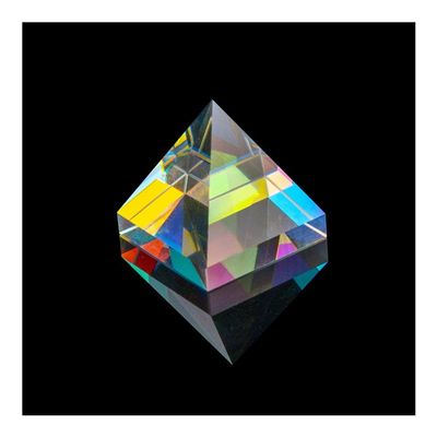RGB X Cube Prism Cross Dichroic Physics Teaching Polyhedron Small House Decoration Rainbow Lens (Color : 20mm Pyramid)