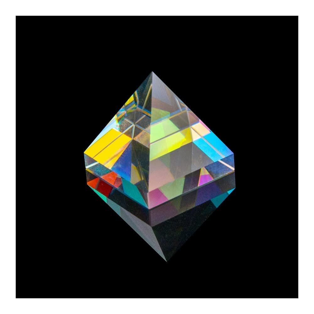 RGB X Cube Prism Cross Dichroic Physics Teaching Polyhedron Small House Decoration Rainbow Lens (Color : 20mm Pyramid)
