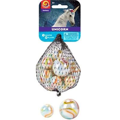 Mega Marbles Unicorn Marble NET (1 Shooter & 24 Player Marbles)