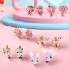 Unicorn Clip On Earrings for Little Girls, Bling Butterfly and Strawberry Earrings, Toddler Girls Dress Up Jewelry, 6 Pairs, Best Gift-C view 3
