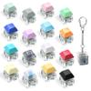Yeetec 16 Pack Fidget Keyboard Keychain Toys, Finger Keyboard Fidget Toy, Keycap Fidget Keychain for Stress Relief, DIY Crafts, Party Supplies, 16 Colors view 1