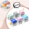 Yeetec 16 Pack Fidget Keyboard Keychain Toys, Finger Keyboard Fidget Toy, Keycap Fidget Keychain for Stress Relief, DIY Crafts, Party Supplies, 16 Colors view 3