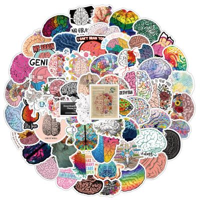64 PCS Brain Aesthetic Vinyl Colorful Stickers for Birthday Party Supplies Decoration Favors School Rewards for Water Bottles Laptop Birthday Party Supplies Decoration