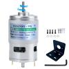 12V 775 DC Motor - High Torque (Max 20000 RPM) Dual Ball Bearing, Built-in Cooling Fan for Power Wheels Upgrade (D Shaft, Includes Bracket) view 1