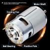 12V 775 DC Motor - High Torque (Max 20000 RPM) Double Ball Bearings, Built-in Cooling Fan, Suitable for Power Wheel Upgrade (Round Shaft, with Bracket) view 3