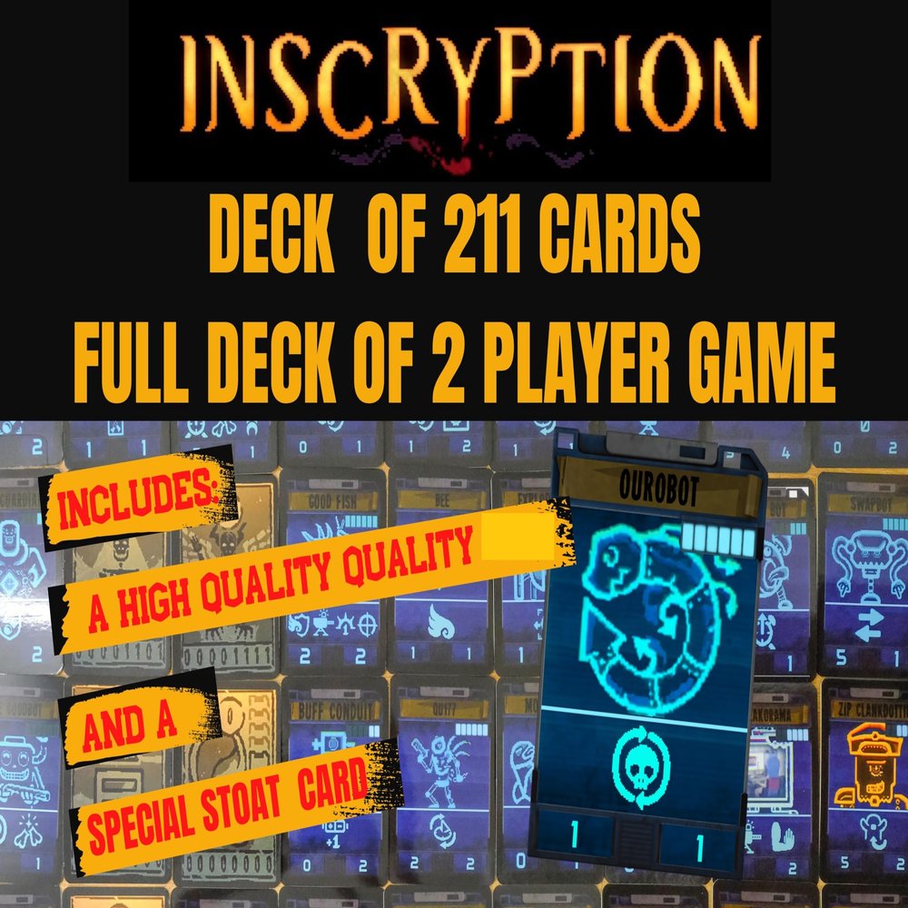 Inscryption Card Game with 211 Laminated Cards. Fully Eligible for 2 Player Game