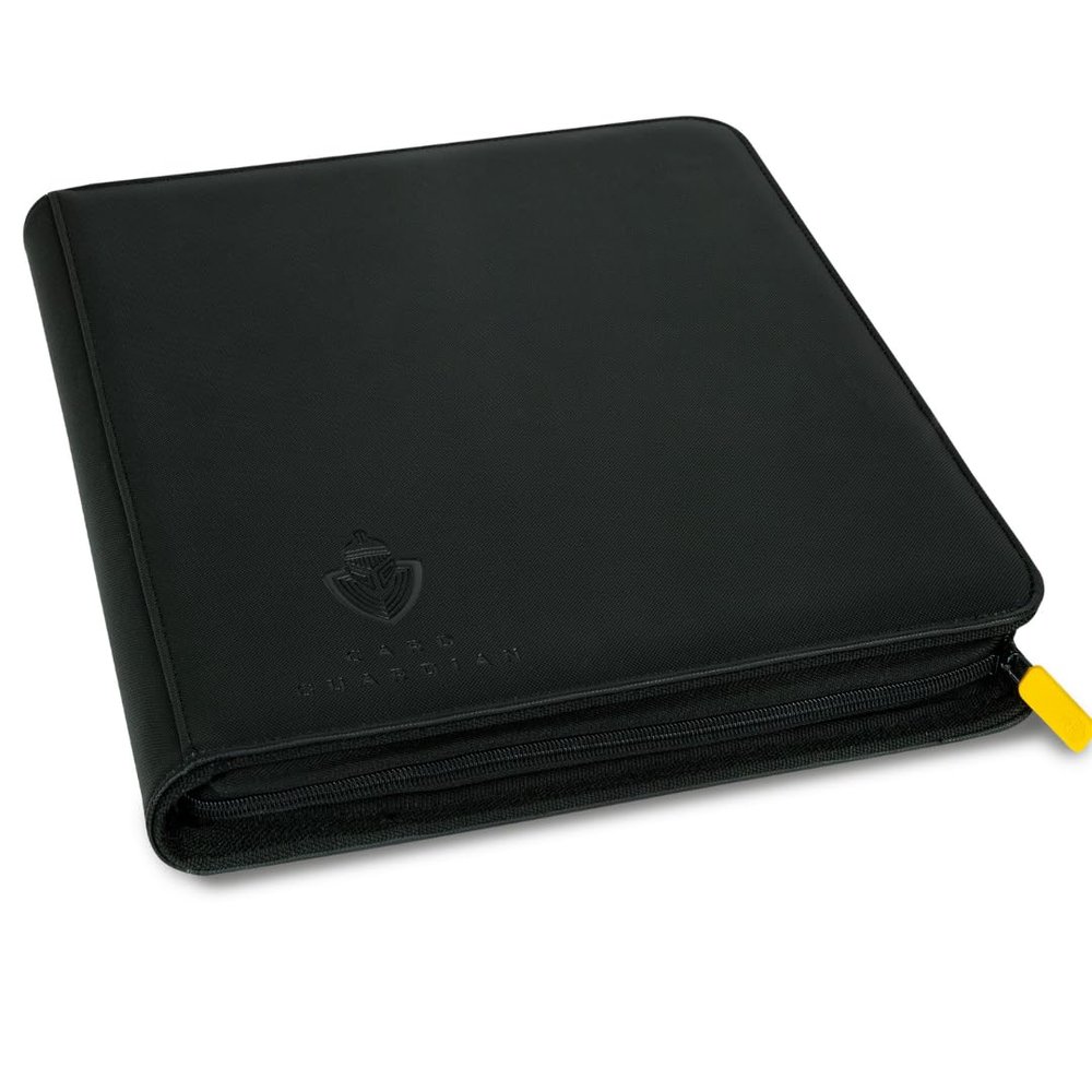 Card Guardian - 12 Pocket Card Binder with Zipper for 480 Cards Trading Card Games TCG (Black) Yugioh Cards MTG Binder Sports Card Binder