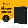 Card Guardian - 12 Pocket Card Binder with Zipper for 480 Cards Trading Card Games TCG (Black) Yugioh Cards MTG Binder Sports Card Binder view 2
