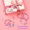 JOTIKO 12 Pcs Kids Bracelets for Toddlers Girls - Unicorn Party Favors Pinata Stuffers Birthday Goodies Bag Fillers Return Gifts, Cute Wooden Beaded Bracelets Princess Play Jewelry for Little Girls view 3