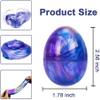 JDSTY 6 Pack Galaxy Slime Eggs Stress Relief Toys for Kids Boys Girls Easter Basket Stuffers Gifts Party Favors Filled Egg for Kids Boys Girls Toddlers view 2