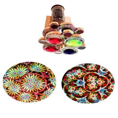 Kaleidoscope Brass Unique Classic Kaleidoscope Double Wheel Kaleidoscope Gifts Anyone Anyone Anniversary, Valentine's Day (Without Stand)