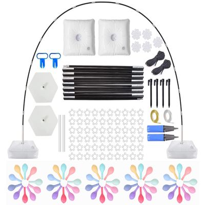 118 PCS Balloon Arch Kit, 10 Ft Adjustable Balloon Arch Stand with Water Fillable Base and Balloon Garland Kit for Wedding Graduation and Birthday DIY Party Supplies Halloween Decorations