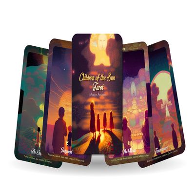 Ibiza Tarot- Children of The Sun Tarot - Major Arcana - 22 Major Arcana| Fortune Telling Tarot Cards Deck for Beginners| Authentic Tarot Experience - Set of 22 Cards