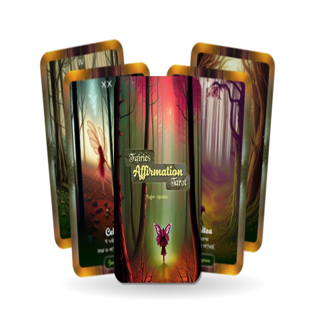 Ibiza Tarot- Fairies Affirmation Tarot - 22 Major Arcana| Fortune Telling Tarot Cards Deck for Beginners| Authentic Tarot Experience - Set of 22 Cards