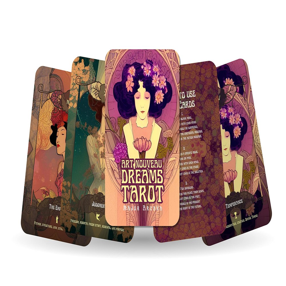 Ibiza Tarot Art Nouveau Tarot - Major Arcana Cards | Fortune Telling Oracle Cards Deck for Beginners | Authentic Tarot Experience - Set of 24 Cards
