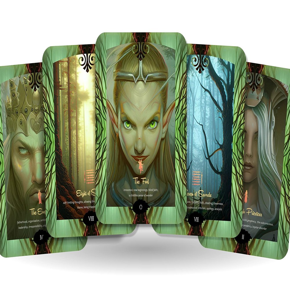 Forest of The Elves Tarot - 78 Cards - Magical Elves