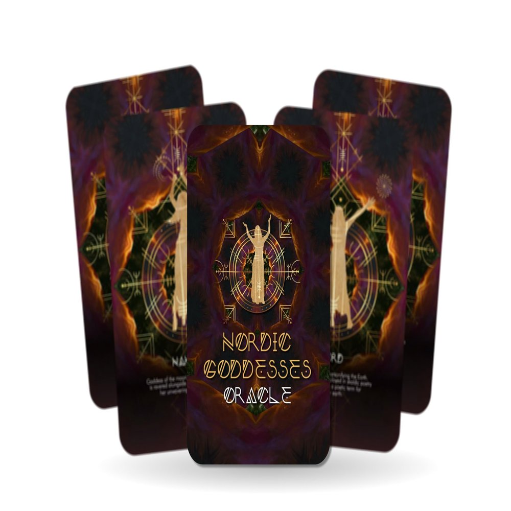 Ibiza Tarot Nordic Goddesses Oracle - Norse Oracle Cards | Fortune Telling Oracle Cards Deck for Beginners | Authentic Experience - Set of 24 Cards