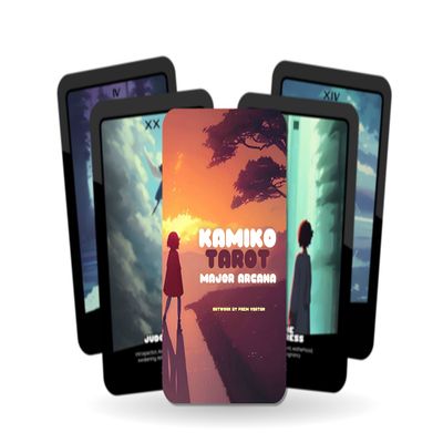 Kamiko Tarot - Major Arcana - Anime Tarot - Kanji Numbers