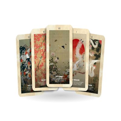 Ibiza Tarot Ito Jakuchu Tarot - Major Arcana Cards | Fortune Telling Tarot Cards Deck for Beginners | Authentic Tarot Experience - Set of 23 Cards