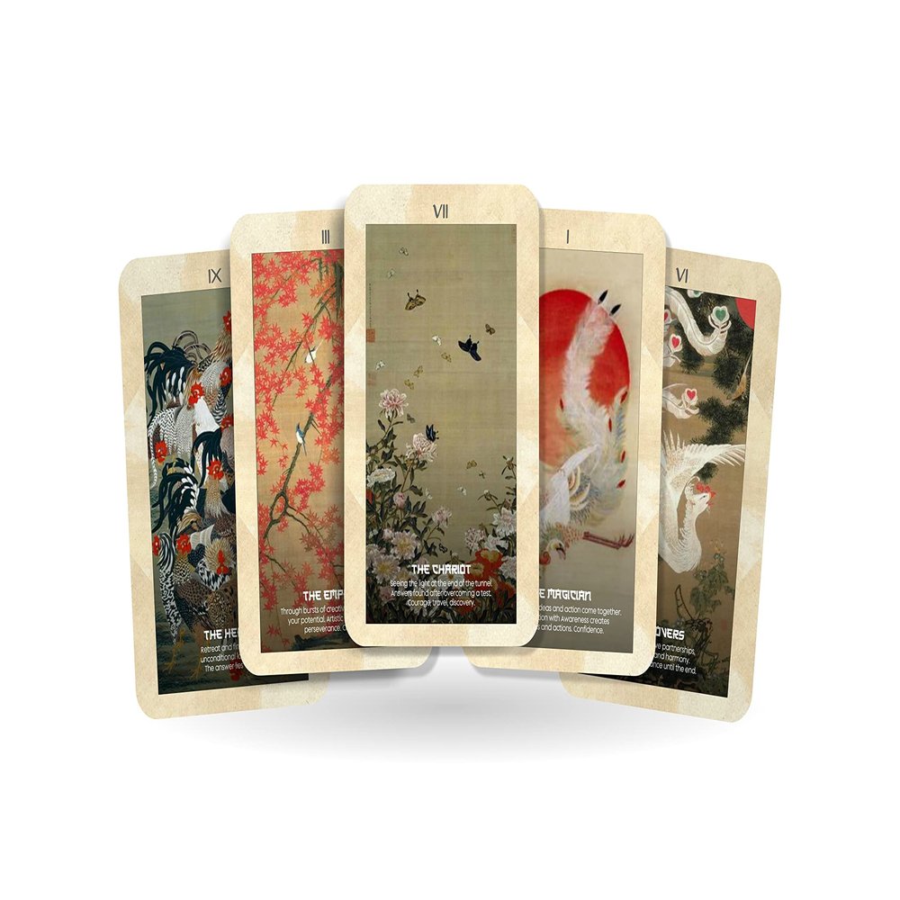 Ibiza Tarot Ito Jakuchu Tarot - Major Arcana Cards | Fortune Telling Tarot Cards Deck for Beginners | Authentic Tarot Experience - Set of 23 Cards