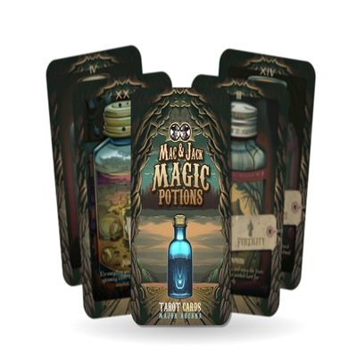 Ibiza Tarot - Mac & Jack Magic Potions Tarot Cards - Major Arcana - 22 Cards, Envelope Box, 350 Gram Paper - All Ages