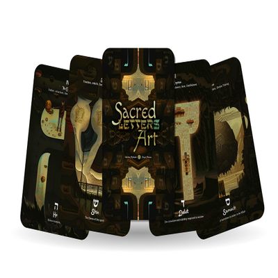 Ibiza Tarot Sacred Letters Art - Hebrew Alphabet - Major Arcana Cards | Fortune Telling Tarot Cards Deck for Beginners | Authentic Tarot Experience - Set of 22 Cards