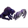 3D Printed Wolf - Customizable, Made to Order Articulated Fidget Toy (Large, Black) view 2