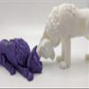 3D Printed Wolf - Customizable, Made to Order Articulated Fidget Toy (Large, Black) view 4