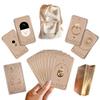 Luna Soleil  Tarot Deck in Sand Camel | 78 Tan Tarot Cards, Beige White Gold Foil Gilded Edges, Beginner's Complete Card Deck, Divination Tools view 1