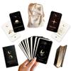 Moondust  Tarot Deck | 78 Black White Tarot Cards, Gold Foil Edges, Beginner's Complete Card Deck, Egyptian Magic Divination Tools view 1