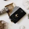 Moondust  Tarot Deck | 78 Black White Tarot Cards, Gold Foil Edges, Beginner's Complete Card Deck, Egyptian Magic Divination Tools view 2