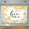 Avezano Bee Birthday Party Decorations So Sweet to Bee One 1st Birthday Backdrop Kids Sweet One Theme Birthday Photoshoot Background Cake Table Banners (7x5ft) view 3
