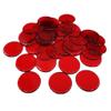 pistro 100pcs Poker Chips Bingo Chips Markers Plastic Counter Game Tokens for Board Games - Red view 2