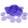 pistro 100pcs Poker Chips Bingo Chips Markers Plastic Counter Game Tokens for Board Games - Purple view 2