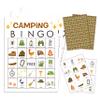 mermermu 5"x7" Camping Bingo Game Cards (24 Kinds), Campground Activity for Family, Outdoor Indoor, Hiking, Road Trip Activities, Camp Birthday Theme, Campfire Bingo view 1
