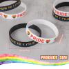 60 Pcs Gay Pride Rainbow Silicone Bracelets LGBT Awareness Pride Wristbands Bulk Pride Gifts LGBTQ Accessories for Men Women Lesbian Party (Heart Style) view 2