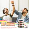 60 Pcs Gay Pride Rainbow Silicone Bracelets LGBT Awareness Pride Wristbands Bulk Pride Gifts LGBTQ Accessories for Men Women Lesbian Party (Heart Style) view 4