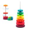 LUCKFUTURE Educational Spinning Stacking Toys, Rainbow Stacking Rings Baby Toy, Montessori Sensory Learning Toy for Girls and Boys Toddlers Toys for 1-3 Year Old view 1
