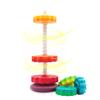 LUCKFUTURE Educational Spinning Stacking Toys, Rainbow Stacking Rings Baby Toy, Montessori Sensory Learning Toy for Girls and Boys Toddlers Toys for 1-3 Year Old view 3