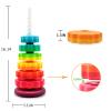 LUCKFUTURE Educational Spinning Stacking Toys, Rainbow Stacking Rings Baby Toy, Montessori Sensory Learning Toy for Girls and Boys Toddlers Toys for 1-3 Year Old view 4