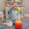 LUCKFUTURE Spinning Stacking Toys, Educational Toddler Toy Stacking Rings Baby Toys, Montessori Toy for Girls and Boys, Spin Gears Christmas Birthday Gift for 1-3 Year Old view 2