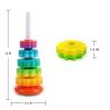 LUCKFUTURE Spinning Stacking Toys, Educational Toddler Toy Stacking Rings Baby Toys, Montessori Toy for Girls and Boys, Spin Gears Christmas Birthday Gift for 1-3 Year Old view 4